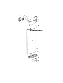 Display Module / Duct Covers parts for  Bottom-Mount Refrigerator E522BRM-21637A from AppliancePartsPros.com