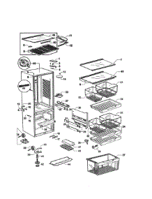 Cabinet parts for  Refrigerator E522BRX-21639E from AppliancePartsPros.com