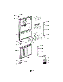 Doors parts for  Bottom-Mount Refrigerator E522BRXFD-21963B from AppliancePartsPros.com
