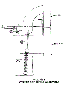 Figure 1 Oven Door Hinge Assembly parts for Dwyer Range E84SCR from AppliancePartsPros.com