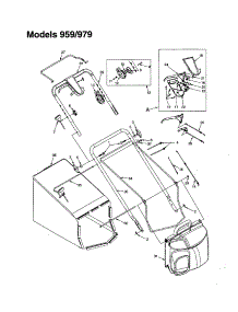 Upper Control Housing / Handle / Bag parts for Mtd Gas Walk-Behind Mower E970-E979 from AppliancePartsPros.com