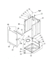 Front Panel / Base / Cabinet parts for Alliance Washer EA2120WA from AppliancePartsPros.com