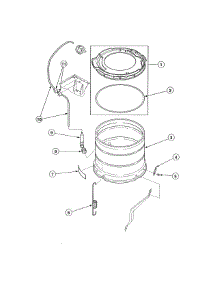 Outer Tub / Cover / Pressure Hose parts for Alliance Washer EA2210LA from AppliancePartsPros.com