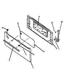 Oven Door Assembly parts for Caloric Electric Range EBE24AA0CEH-P1142443N from AppliancePartsPros.com