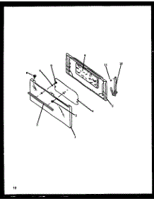 Door parts for Caloric Electric Range EBE26CB-P1142410NW from AppliancePartsPros.com