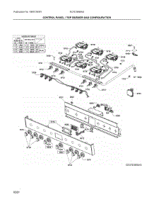 Control Panel / Top Burner Gas Configuration parts for Electrolux Range ECFD3668AS from AppliancePartsPros.com