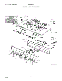 Control Panel / Top Burners parts for Electrolux Gas Range ECFG3068ASA from AppliancePartsPros.com