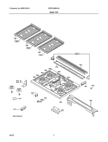 Main Top parts for Electrolux Gas Range ECFG3068ASA from AppliancePartsPros.com