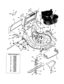 Cutting Deck, Blade parts for Snapper Gas Walk-Behind Mower ECLP21551HV from AppliancePartsPros.com