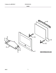Door parts for Electrolux Range Hood ECWS243CASA from AppliancePartsPros.com