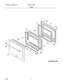 Door parts for Electrolux Range Hood ECWS3012ASB from AppliancePartsPros.com