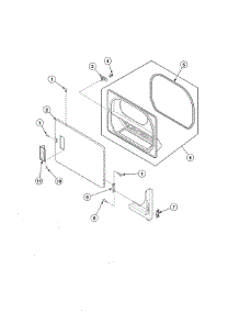 Loading Door parts for Speed Queen Dryer EE2107WT from AppliancePartsPros.com