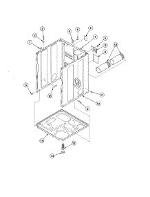 Cabinet / Exhaust Duct / Base parts for Speed Queen Dryer EE2107WT from AppliancePartsPros.com