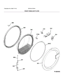 Door parts for Electrolux Dryer EFDC210TIW01 from AppliancePartsPros.com