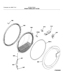 Door parts for Electrolux Dryer EFDE210TIW01 from AppliancePartsPros.com