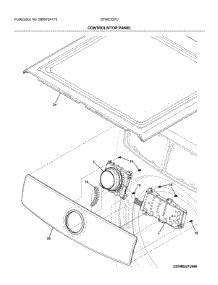 Controls / Top Panel parts for Electrolux Dryer EFMC527UIW2 from AppliancePartsPros.com