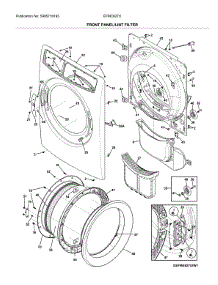 Front Panel / Lint Filter parts for Electrolux Dryer EFMC627UTT1 from AppliancePartsPros.com