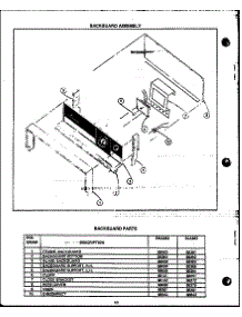 Backguard Assembly (Eha353) (Eja367) parts for Caloric Electric Range EHA312-OP from AppliancePartsPros.com