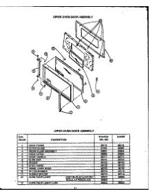 Upper Oven Door Assembly (Eha394) (Eja394) (Eha395) (Eja395) (Eja397) parts for Caloric Electric Range EHA312-OP from AppliancePartsPros.com