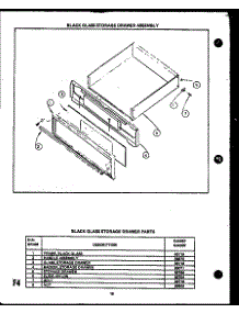 Black Glass Storage Drawer Assembly (Eja367) (Eja397) parts for Caloric Electric Range EHA312-OP from AppliancePartsPros.com