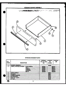 Storage Drawer Assembly (Eha312) (Eha335) (Eja312) (Eja335) (Eha394) (Eja394) (Eha315) (Eja315) (Eha395) (Eja395) (Eha353) (Eha214) (Eja214) parts for Caloric Electric Range EHA312-OP from AppliancePartsPros.com