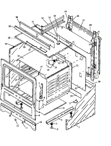Cabinet parts for Caloric Electric Range EHN3302W/P1142476NW from AppliancePartsPros.com