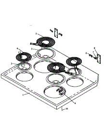 Maintop Assembly parts for Caloric Electric Range EHN3412L/P1142499NL from AppliancePartsPros.com