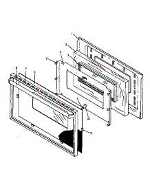 Oven Door, Glass, Ehn380 / 389 (Ehn3802l / P1143207nl) (Ehn3802w / P1143207nw) (Ehn3892l / P1143208nl) parts for Caloric Electric Range EHN3802L/P1143207NL from AppliancePartsPros.com