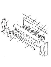 Backguard, Ehn380 / 389 (Ehn3802l / P1143207nl) (Ehn3802w / P1143207nw) (Ehn3892l / P1143208nl) parts for Caloric Electric Range EHN3802L/P1143207NL from AppliancePartsPros.com