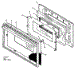 Oven Door Assembly (Ehn3802w,L / P1142421nw,L) (Ehn3802w,L / P1142478nw,L) (Ehn3892w,L / P1142422nw,L) (Ehn3892w,L / P1142479nw,L) (Ehn3892ww / P1142422nww) (Ehn3892ww / P1142479nww) (Ejn3892w,L / P1142423nw,L) (Ejn3892w,L / P1142481nw,L)