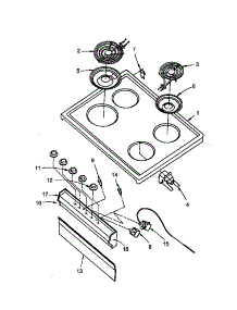 Main Top parts for Amana Electric Range EHS2672W/P1143213NW from AppliancePartsPros.com