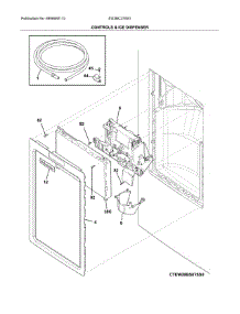 Dispenser parts for Electrolux Bottom-Mount Refrigerator EI23BC37SS1 from AppliancePartsPros.com