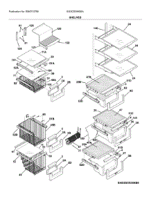 Shelves parts for Electrolux Side-By-Side Refrigerator EI23CS35KS6A from AppliancePartsPros.com