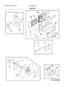 Controls parts for Electrolux Side-By-Side Refrigerator EI23CS35KS6A from AppliancePartsPros.com