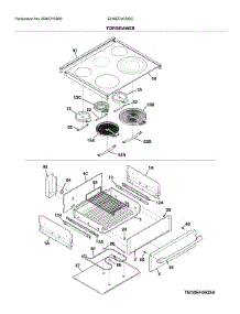 Top / Drawer parts for Electrolux Electric Range EI30EF4CQSG from AppliancePartsPros.com