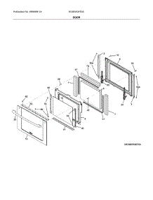Door parts for Electrolux Electric Wall Oven EI30EW38TSA from AppliancePartsPros.com