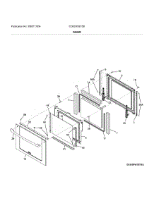 Door parts for Electrolux Electric Wall Oven EI30EW38TSB from AppliancePartsPros.com