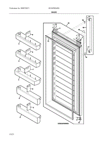 Door parts for Electrolux Upright Freezer EI33AF80WS0 from AppliancePartsPros.com