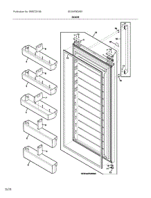 Door parts for Electrolux Upright Freezer EI33AF80WS1 from AppliancePartsPros.com