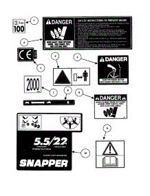 Decals parts for Snapper Gas Snowblower EI5223 from AppliancePartsPros.com