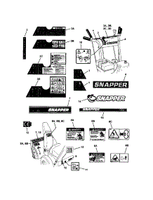 Decals parts for Snapper Gas Snowblower EI75246 from AppliancePartsPros.com