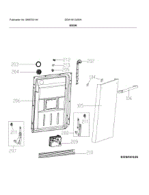 Door parts for Electrolux Dishwasher EIDW1815US0A from AppliancePartsPros.com