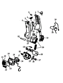 Main Body parts for Electrolux Upright Vacuum EL8605A from AppliancePartsPros.com