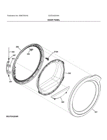 Door Panel parts for Electrolux Dryer ELFE422CAW from AppliancePartsPros.com