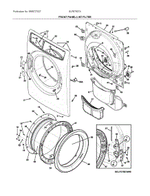 Front Panel / Lint Filter parts for Electrolux Dryer ELFE7537AT0 from AppliancePartsPros.com