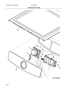 Controls / Top Panel parts for Electrolux Dryer ELFE763CBW0 from AppliancePartsPros.com