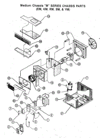 Chassis Parts parts for Friedrich Room Air Conditioner EM18J34B-A from AppliancePartsPros.com