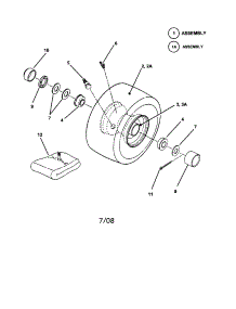 Wheels - Front parts for Snapper Rear-Engine Riding Mower EM250821BE from AppliancePartsPros.com