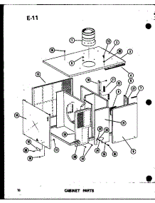 Cabinet Parts (Epcg4213-1C / P67470-17C) (Epcg4815-1C / P67470-18C) (Epcg4815-3C / P67470-19C) (Epcg6017-1C / P67470-20C) (Epcg6017-3C / P67470-21C) parts for Amana Central Air Conditioner EPCG3010-1C/P67470-15C from AppliancePartsPros.com