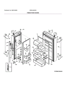Fresh Food Doors parts for Electrolux Bottom-Mount Refrigerator ERMC2295AS from AppliancePartsPros.com